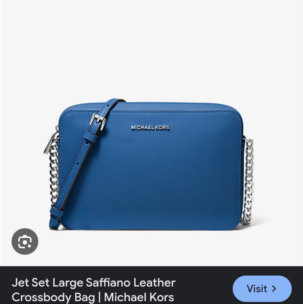 Michael Kors Jet Set Blue Crossbody Bag